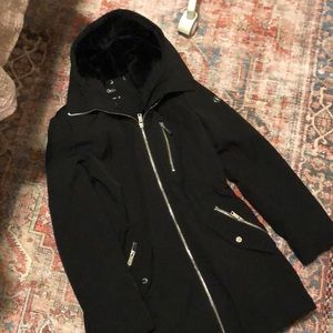 Calvin Klein Black winter coat - petite medium